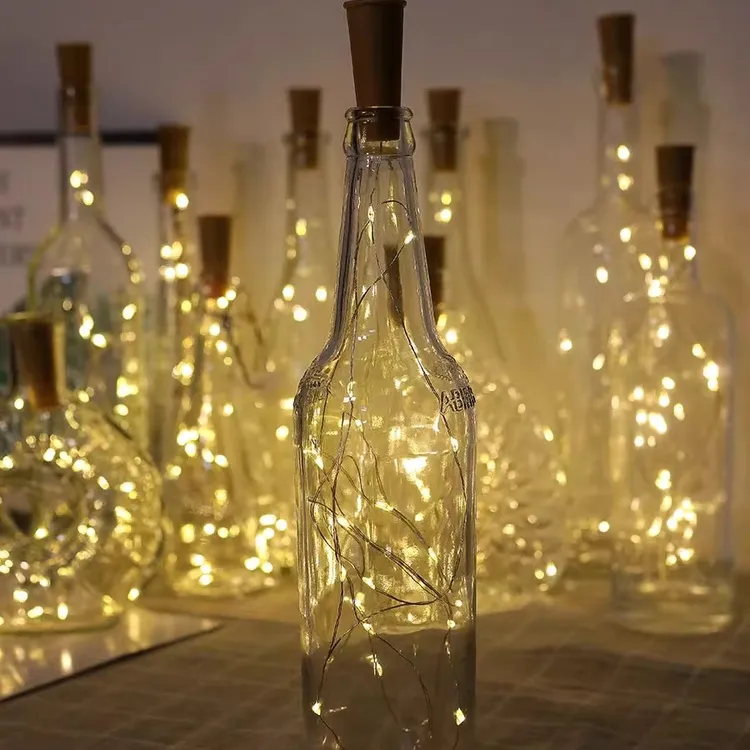 强盛骏太阳能led铜线灯串装饰瓶塞灯节日气氛彩灯婚庆房间氛围灯