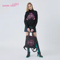  MARKFAST设计师品牌黑色针织套头衫M1BGW02120
