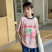 SZKP夏季新款女童装6-15岁中大童休闲短袖儿童T恤BXYX441342   