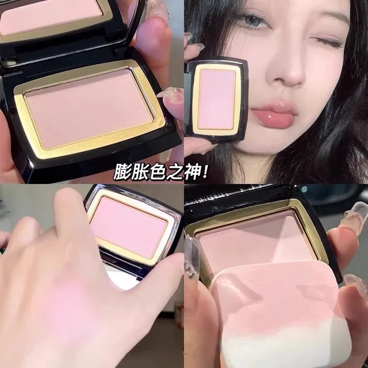 显嫰膨胀色柔纱腮红盘自然修容高光腮红泥膏纯欲提亮可爱学生初恋