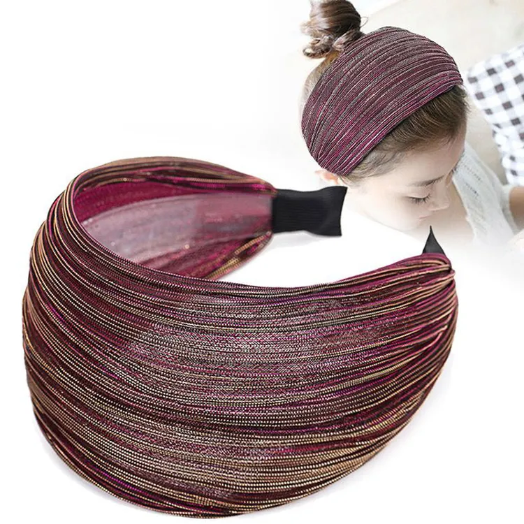 布艺发饰 遮白发发箍女百搭防滑宽边压发卡超宽头箍网红发带头饰