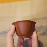 观一茶堂 | 宜兴九瀚·手制棠花杯赵庄大红袍50ml主人杯小口杯