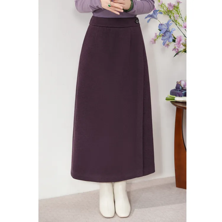 西子/【鸢尾花圃】醋酸羊毛一片式绒里半身裙/BQHC180