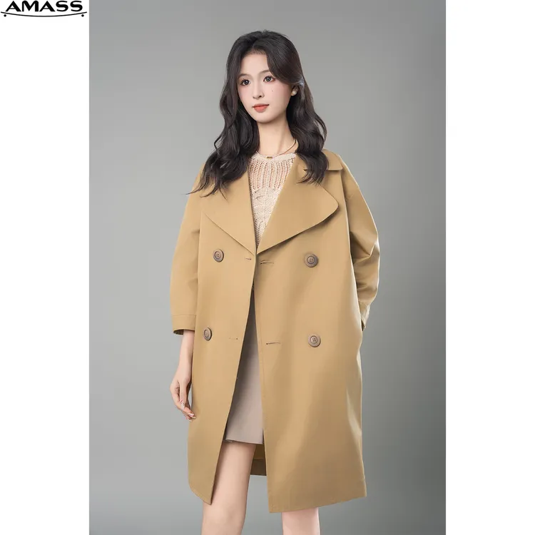 AMASS/阿玛施早春时尚新款气质显瘦时髦百搭风衣女附腰带 5400829