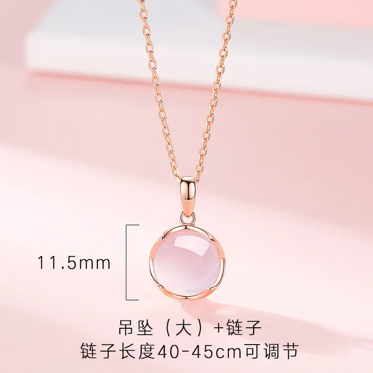 合金项链 招桃花水晶项链-8298