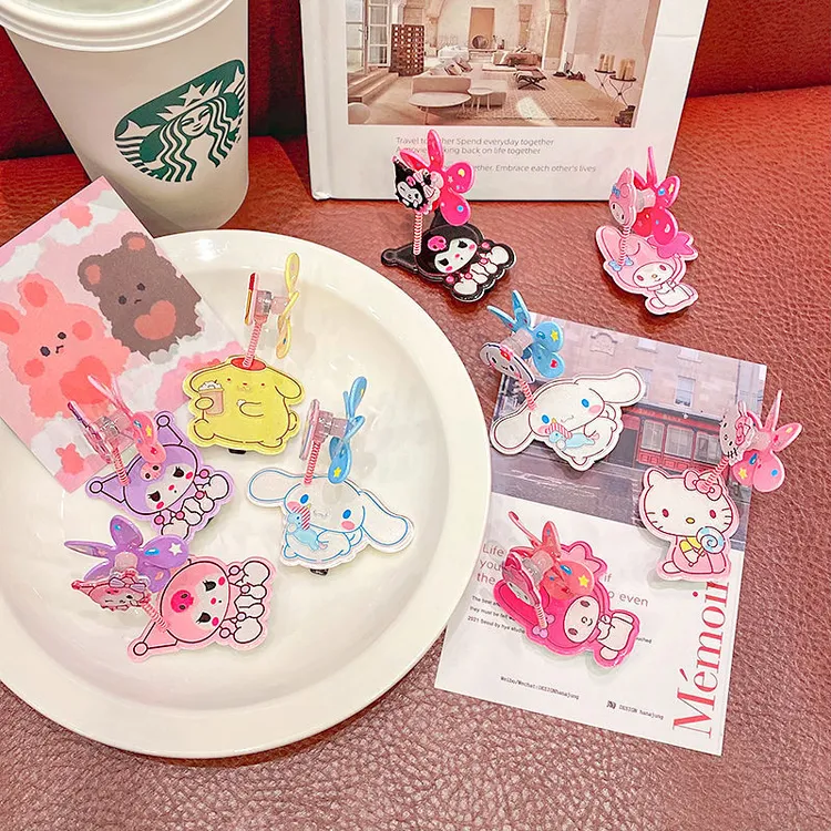 儿童旋转风车发夹可爱卡通发卡女童宝宝顶夹小女孩夹子头饰发饰