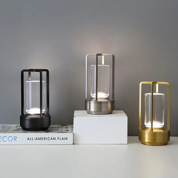 手提氛围小夜灯卧室床头小夜灯复古装饰台灯飞碟架子灯