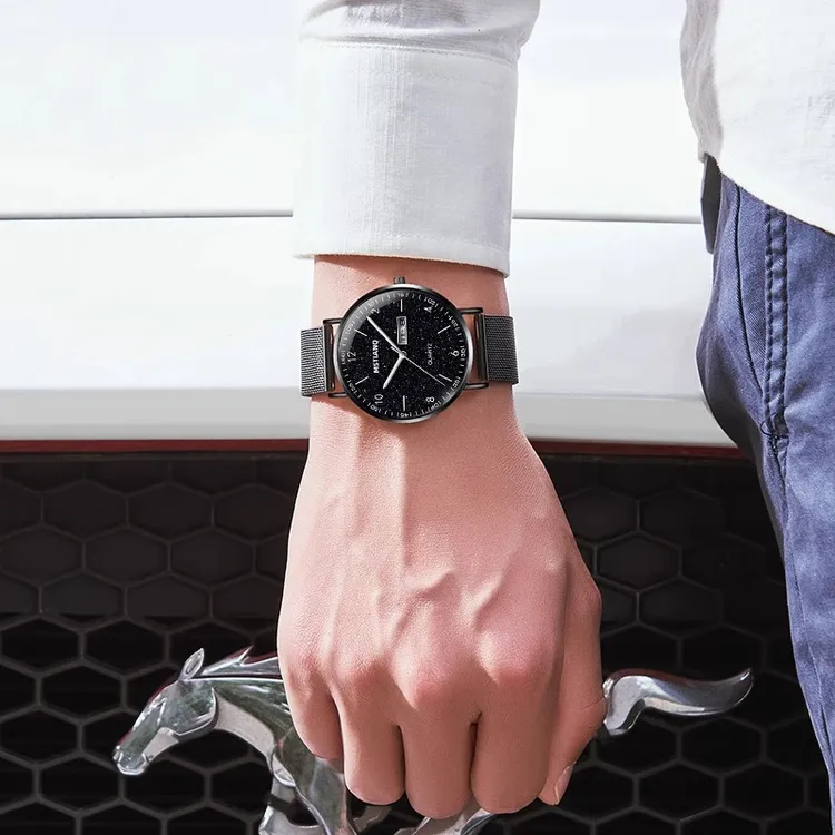 瑞士专柜同款全自动机芯男士手表2024新款夜光日历非机械手表男款