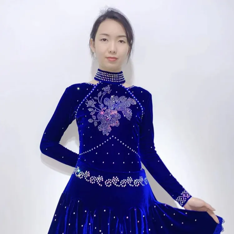 曦姿舞曦姿舞  广场舞三步踩 吉特巴   牡丹花开丝绒舞蹈上衣