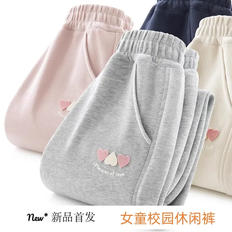 女童裤子春秋款外穿2025新款儿童束脚卫裤中大童休闲裤长裤运动裤