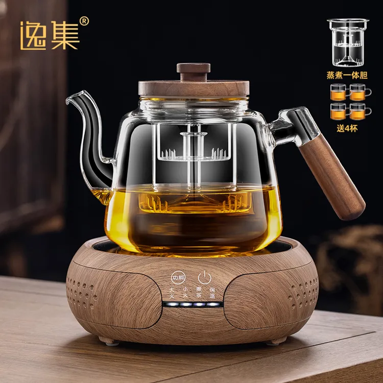 新款电陶炉煮茶器加厚防爆玻璃蒸煮一体煮茶壶烧水壶泡茶专用茶具