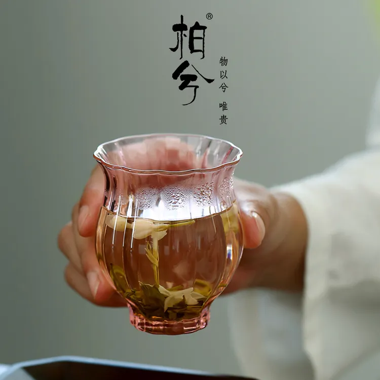 青兮水仙杯主人杯女功夫小茶杯个人闻香品茗杯日式创意花朵水杯