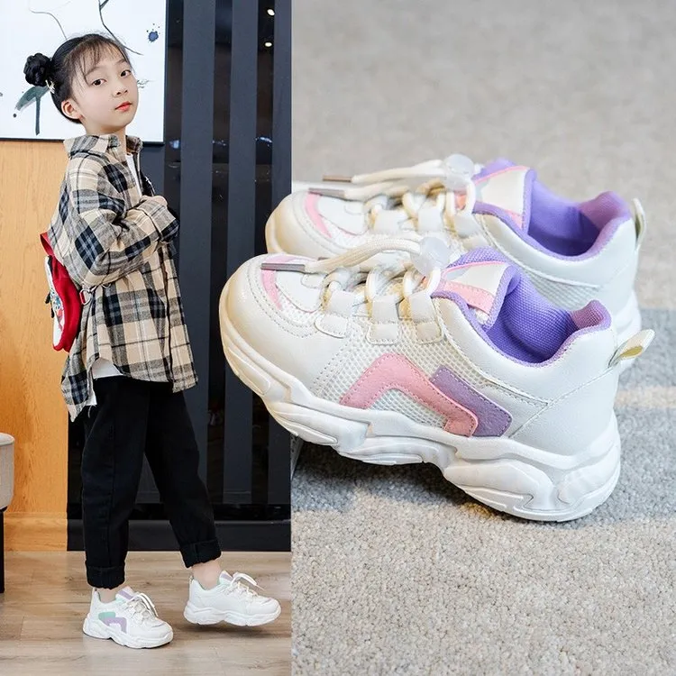 女童运动鞋2023秋季新款中大童鞋子休闲大童小女孩软底潮款跑步