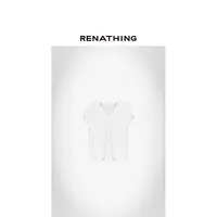 【RENATHING】轻薄V领休闲短袖T恤