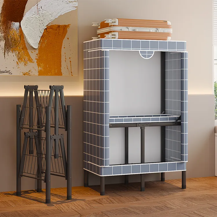 简易衣柜家用折叠免安装布衣柜卧室出租房用钢架收纳衣橱结实耐用