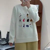 【咔咔】大码秋冬卡通刺绣圆领套头毛衣长袖百搭显瘦休闲上衣K0187