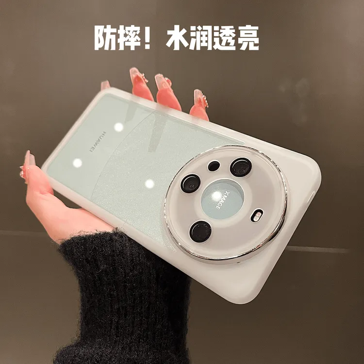 适用于华为mate60Pro+手机壳自带镜头膜mate60透明50全包防摔软壳