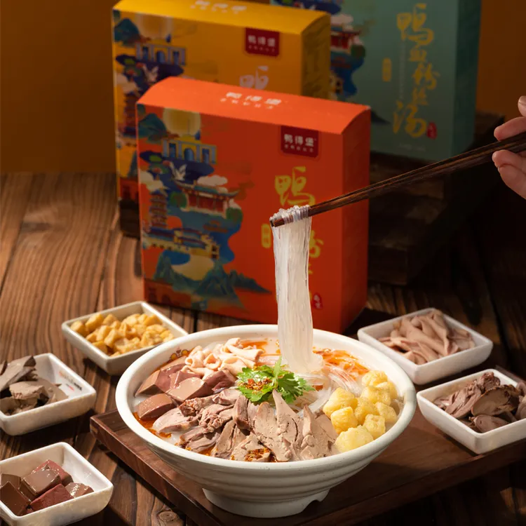 鸭血粉丝汤233g*6盒 南京特产网红方便速食汤 鸭得堡自煮懒人早餐