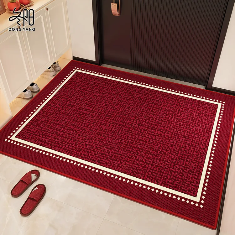 入户地垫进门防滑脚垫2025新款门外地毯大门口垫子可裁剪红色门垫