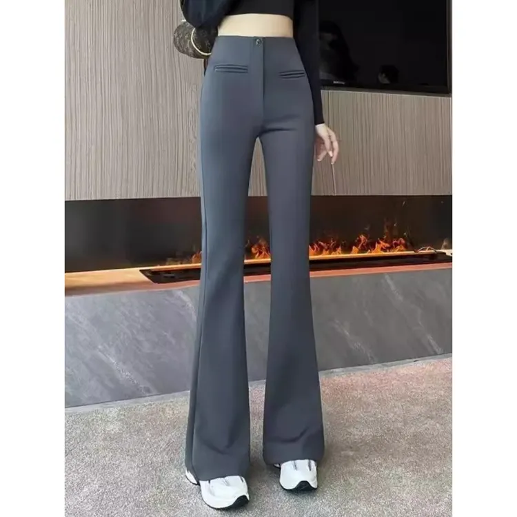 微喇裤女2025秋季新款韩版时尚洋气休闲裤垂感百搭高腰显瘦喇叭裤