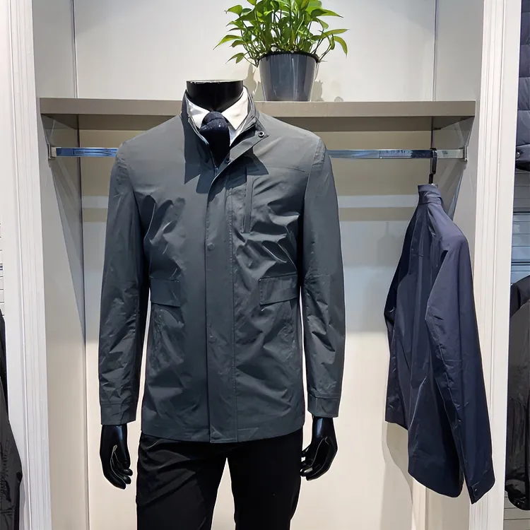 2025年秋季新品男士立领派克服上衣商务休闲茄克外套LENZON领佐