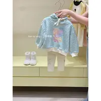 （no退no换）现货秋冬款 儿童卡通小熊印花卫衣加绒