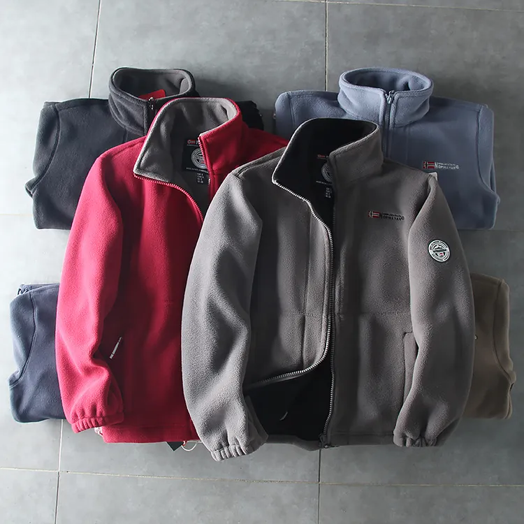 POPTAGS/男女同款立领加绒加厚摇粒绒外套防静电保暖抗寒不起球