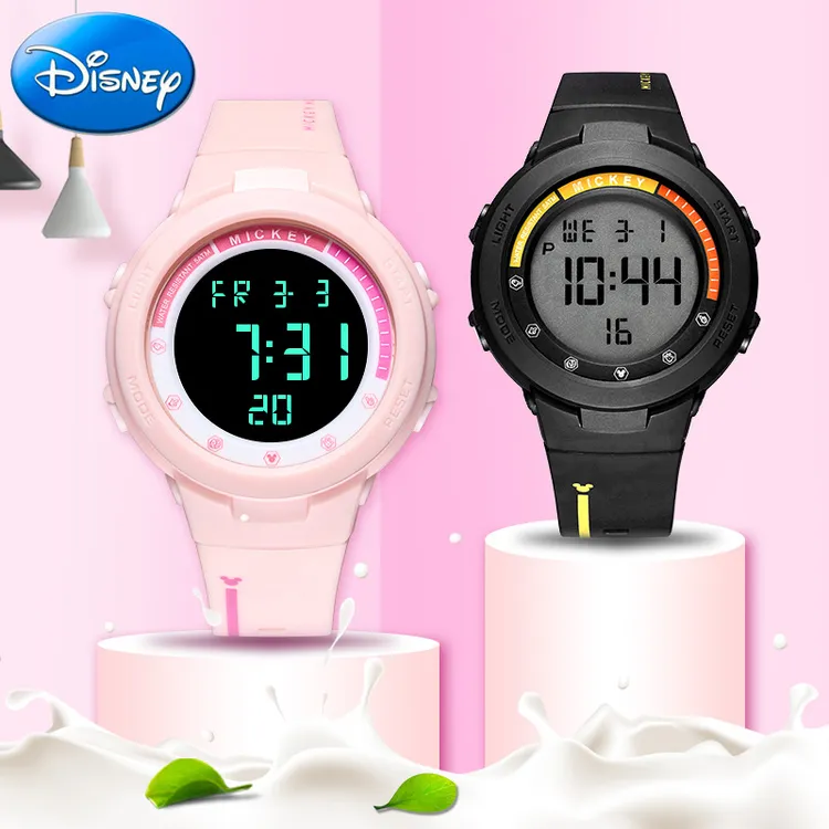 迪士尼儿童手表女童男童简约防水夜光初中生小学生电子表潮流时尚