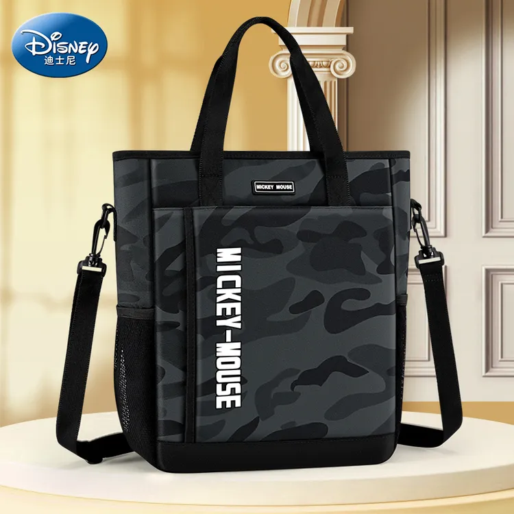 迪士尼补习袋手提男孩小学生帆布包双肩单拎书袋大容量儿童斜挎包