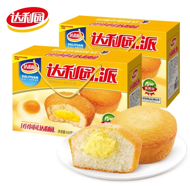 【淘天下专属】达利园注心蛋黄派650g整箱蛋黄派办公零食蛋糕礼盒装