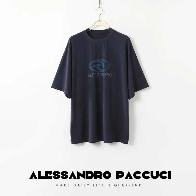 AP洛哥26799X【打破常规】100棉圆领复古做旧印花宽松时尚短袖T恤