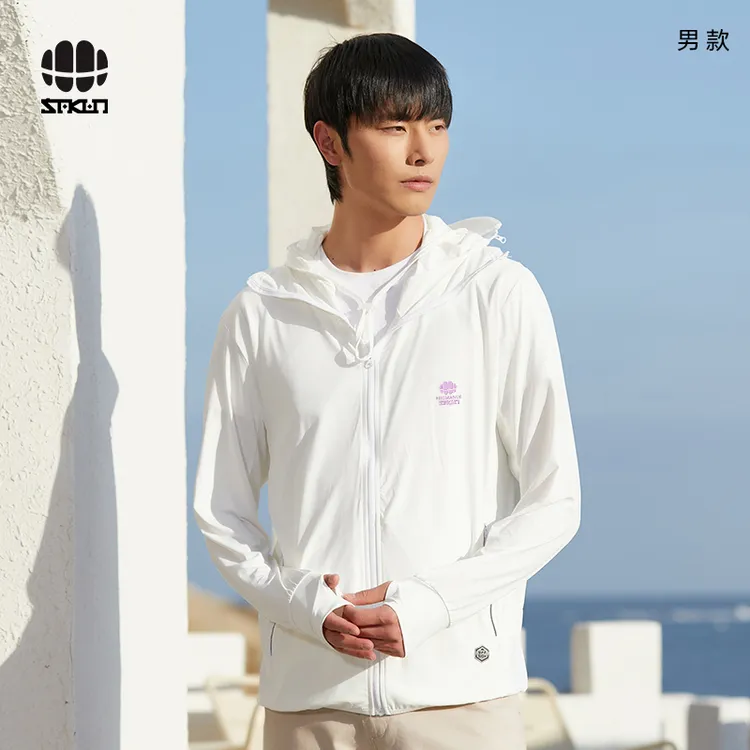 【李晨nic专属】SAKUN潮牌帽子可拆卸冰感原纱防晒衫3141-1403727