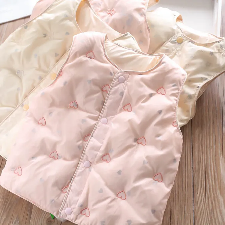 女童外穿轻薄白鸭绒羽绒马甲 儿童女宝宝中大童内穿保暖内胆背心