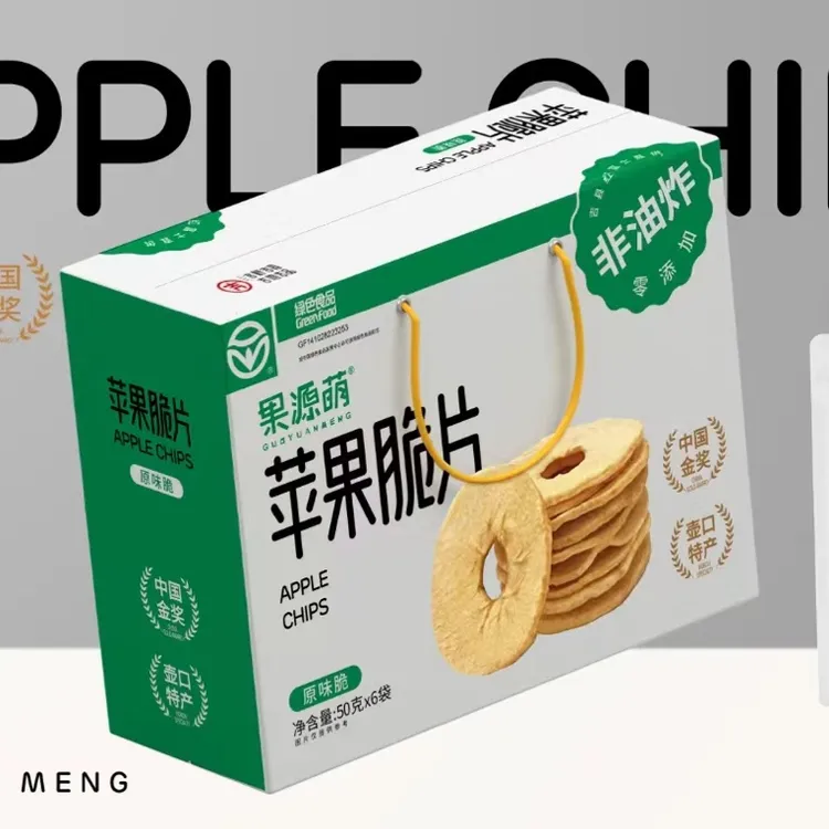 果源萌苹果脆片50克*6袋礼盒装吉县苹果干营养酥脆低脂香甜特产