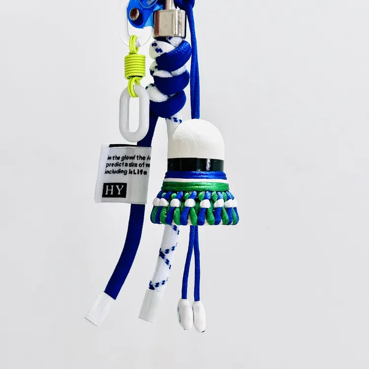 多巴胺配色yy羽毛球钥匙扣挂件diy创意礼品情侣生日礼物球包挂饰