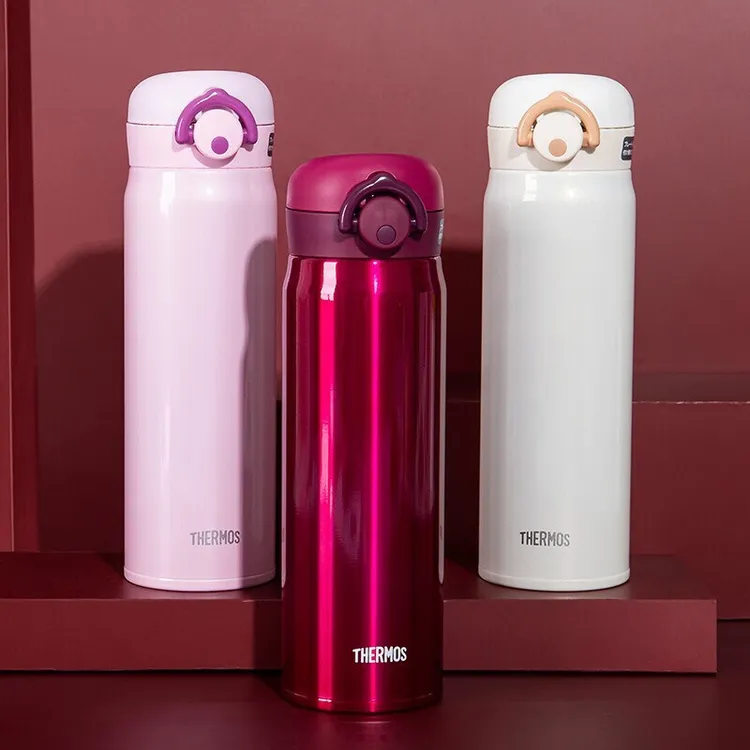 膳魔师保温杯进口男女轻量时尚情侣便携简约不锈钢弹盖保冷JNR