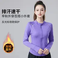 2024秋冬新款加绒保暖时尚瑜伽跑步广场健身操户外运动拉链外套