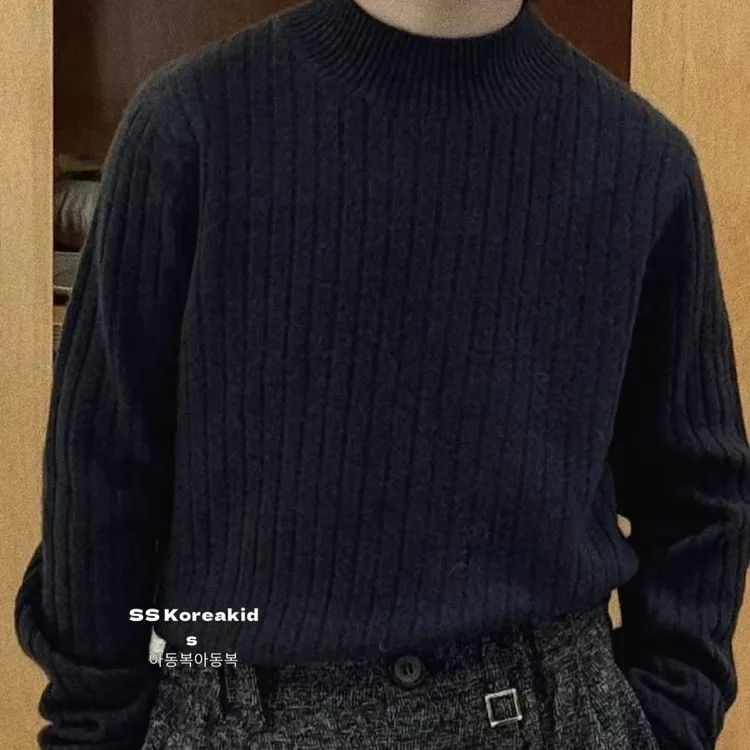 男童韩国半高领针织打底衫2024新款儿童男孩女童小孩毛衣长袖潮