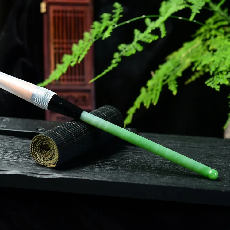 俄罗斯碧玉老料毛笔