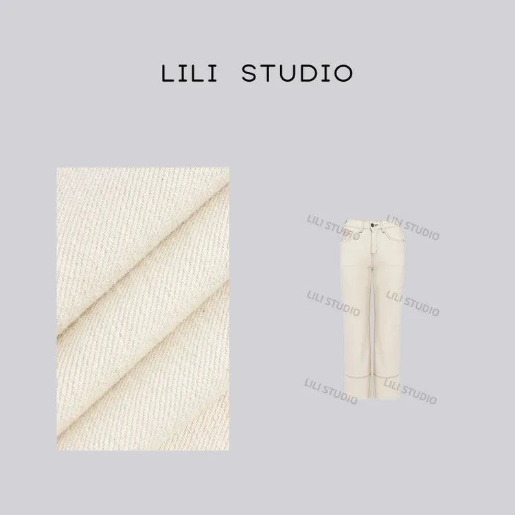 PCNY「环绕线条」不理理秋季新款女装休闲牛仔裤子女