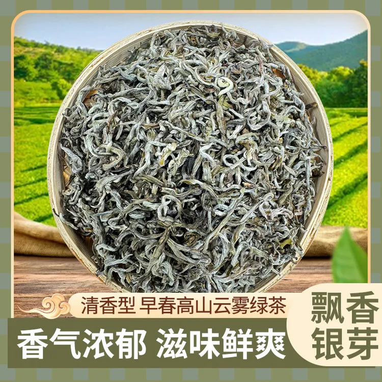 飘香银芽云南茶叶清香型早春茶叶高山云雾绿茶散装茶