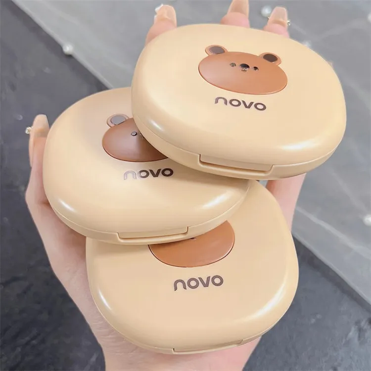 novo光透羽柔绢丝粉饼轻松吸附油脂定格轻盈雾感妆