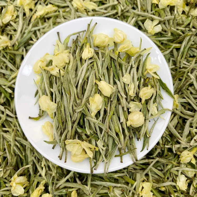 【银毫春芽】2025新茶特级浓香型茉莉花茶四川峨眉山飘雪茶叶散装