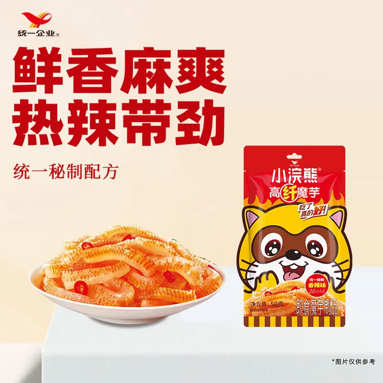 统一小浣熊魔芋爽香辣味/麻酱味270g1包 到手30小袋