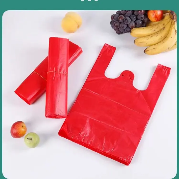 红色塑料袋批发加厚大号食品袋手提袋背心袋方便袋购物袋子打包袋