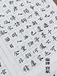 徽牌方寸白色蜡染格子日课手工制宣纸偏熟偏滑蜡笺纸