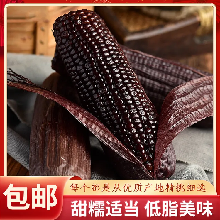 2025东北新鲜采摘黑玉米拍8送2共10支 整箱6斤以上低脂