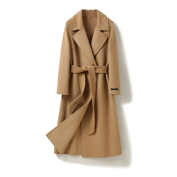 双面呢羊毛大衣女款爆款2023新款修身气质百搭女士毛呢外套秋冬季