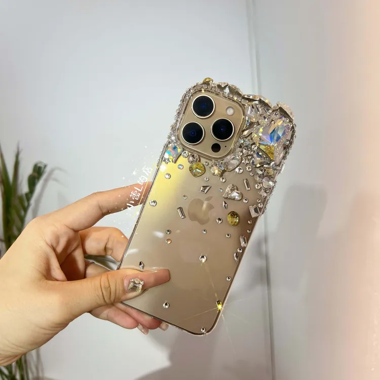 【沙漠金】沙漠色手机壳diy水钻13手机壳15pro适用16promax透明华为