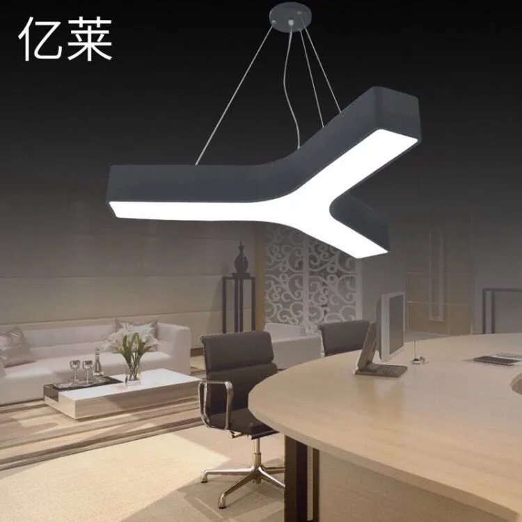 办公室健身房造型灯工业风办公异型灯Y字型LED灯商场任意拼接吊灯